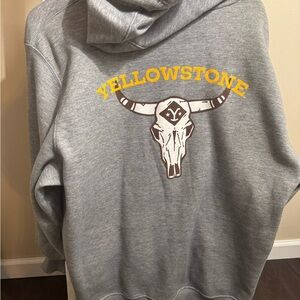 Gray Yellowstone Bison Ranch Hoodie